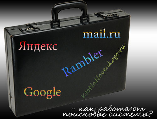 Коллаж из логотипов различных поисковых систем