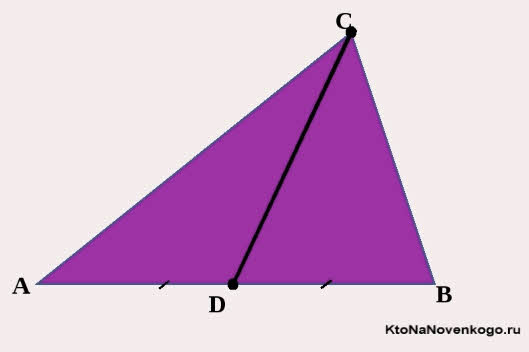 Медиана в треугольнике