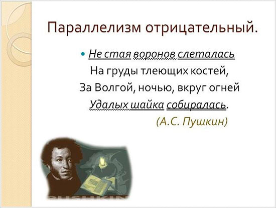 Примеры параллелизма в русском языке